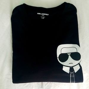 KARL LAGERFELD Men's Character black T SHIRT
